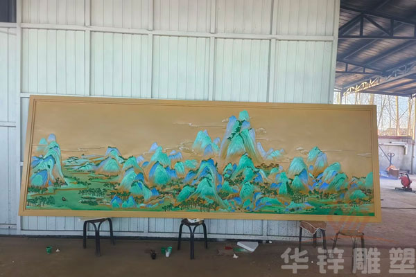河南郑州万邦国际室内彩绘浮雕